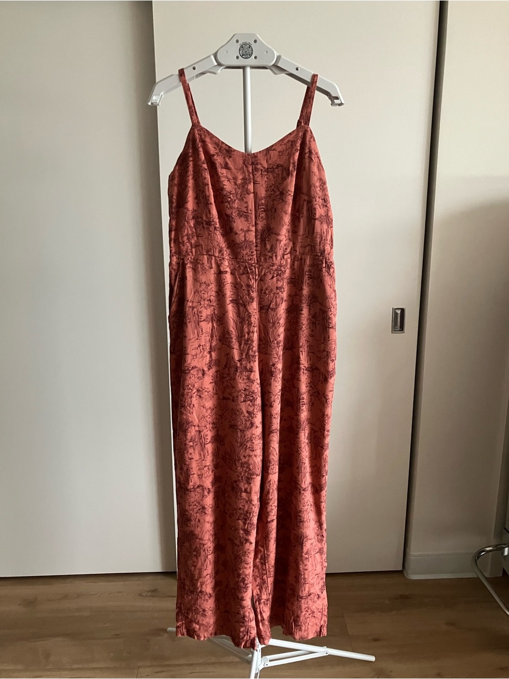 Old Navy Rust Red Printed Wide-Leg Jumpsuit